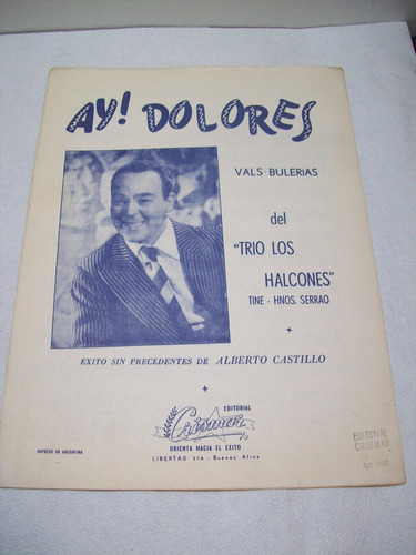 Adp Partitura Ay! Dolores Vals Bulerias Trio Los Halcones 