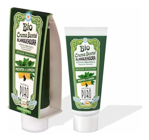 Bio Crema Dental Natural Sin Sulfato Ni Fluor Menta Limón