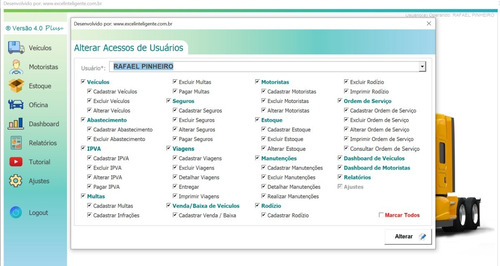 Planilha De Estoque, Rodízio Pneus, Peças, Manutenção, Carro
