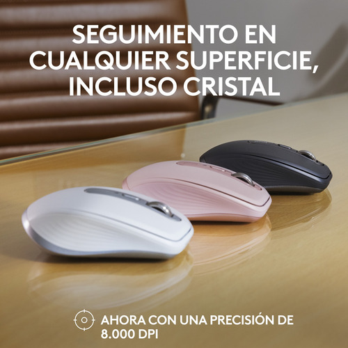Mouse Inalámbrico Compacto Logitech Mx Anywhere 3s Rosado
