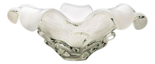 Centro De Mesa Cristal Murano Branco São Marcos 45x45x21cm