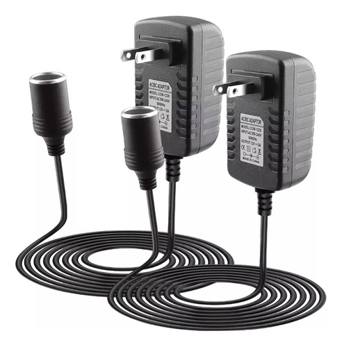 Kit X2 Adaptador Convertidor 110v 240v Salida Cigarrera 12v