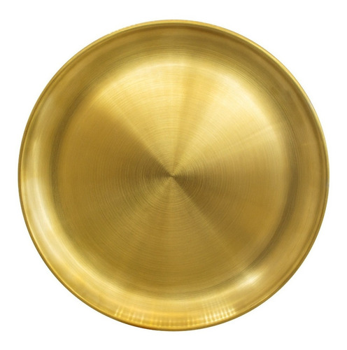 Plato Playo De Acero Inoxidable Dorado 26 Cms