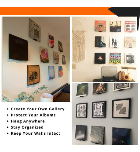 Soporte De Pared Para Discos De Vinilo, Paquete De 10 Unidad
