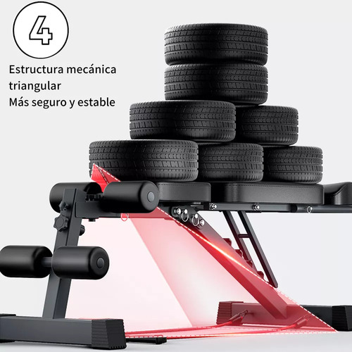 Banco Pesas Multiposiciones Plegable Ajustable Gym Ejercicio