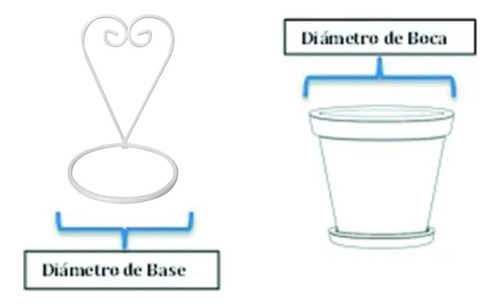 Aplique Pared Hierro Plastificado Para Maceta Nro 16 Blanco Aplique