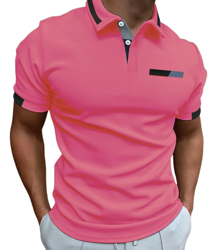 Camiseta Tipo Polo Casual Para Hombre