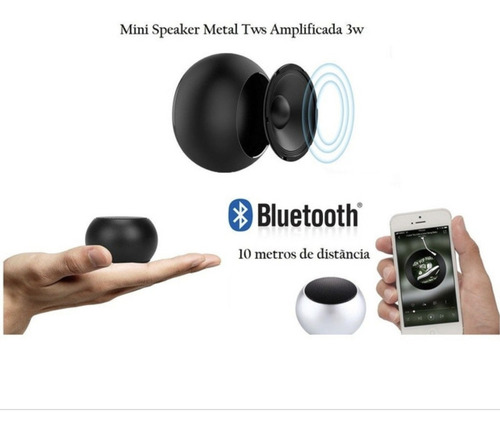 Imagem 8 de 9 de Kit 2 Caixinha Som Bluetooth Tws Metal Amplificada 3w Stereo