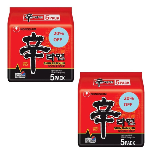 Shin Ramyun Ramen Fideos 2packs - g a $150