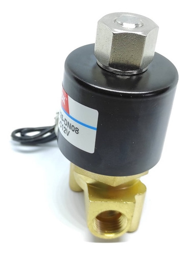 Imagen 2 de 3 de Valvula Solenoide 12v 1/4 Pulgadas Electrovalvula Na