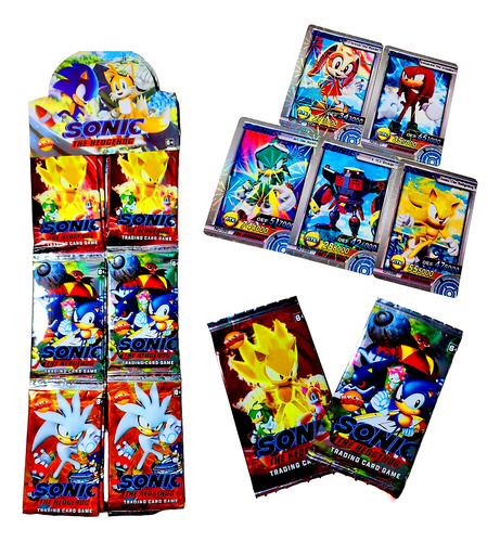 20 Paquetes De Cartas Sonic Juguete Piñata Souvenir 