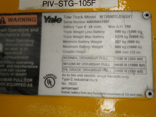 Imagen 3 de 4 de Remolcador Yale 2800 Libras De Empuje Eléctrico 24 Volts#28