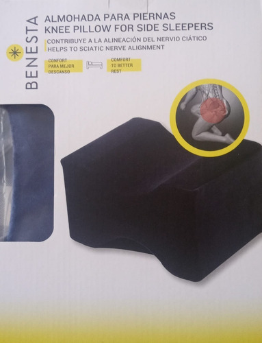 Almohada Para/piernas Memory Foam Benesta Color Azul Marino