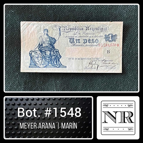 Argentina - 1 $ Caja Conversión - Año 1920 - Bot. #1548 - B