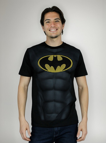 Brad Remera Hombre Batman Negro Con Compresión