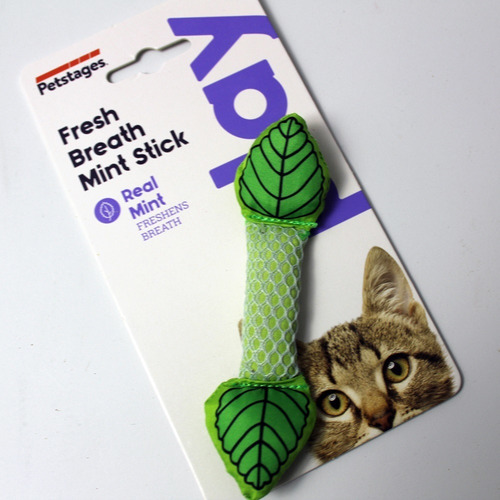 Imagem 1 de 2 de Mordedor P/ Gato Petstages Play Fresh Breath Mint Stick