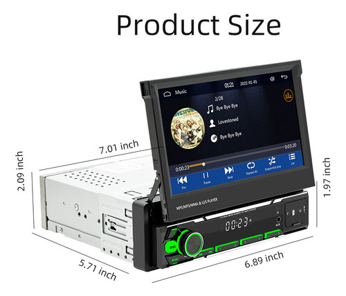 Zx Reproductor Multifunción Para Coche Con Pantalla Táctil