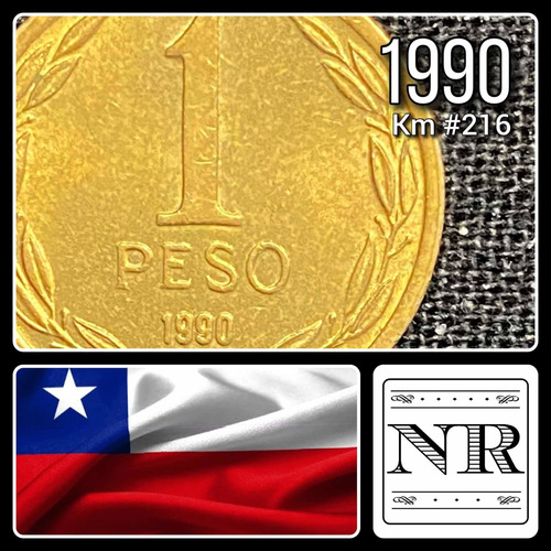 Chile - 1 Peso - Año 1990 - Km #216 - O' Higgins