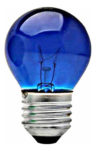 Lampadas Bolinha 7w X - E 27 Bulbo Azul