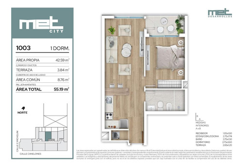 Venta Apartamento 1 Dormitorio Centro
