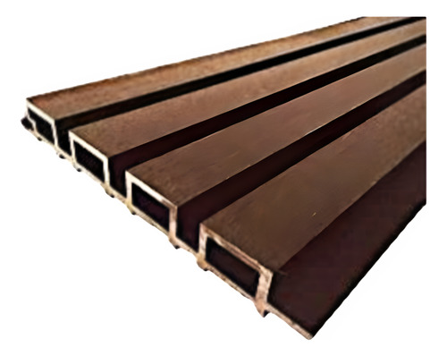 Painel Ripado Externo Plast. E Mad. Wpc 220262900 Cor Marrom