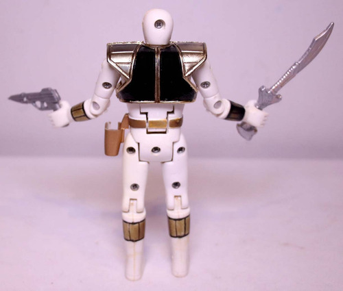 Boneco Power Rangers Branco Vira Cabeça 100% 90's Bootleg #2 (Usado)