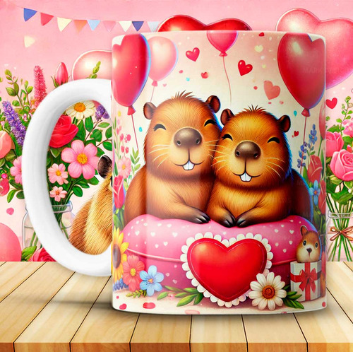 12 Plantillas Para Tazas Capibaras Amistosos Png Mockup