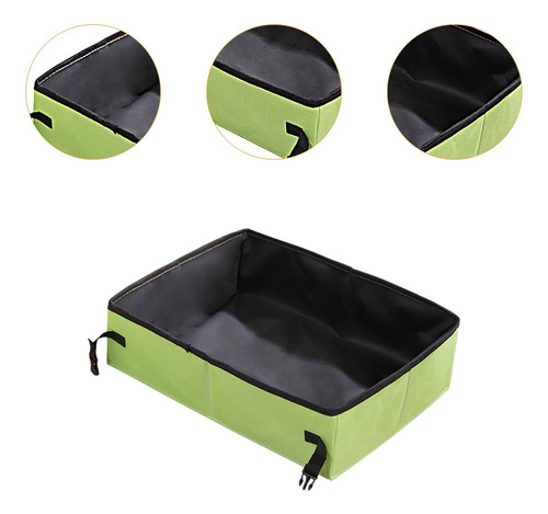 Cama Para Mascotas, Bandeja De Arena Abierta, Verde S