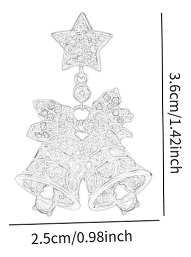 Pendientes De Campana De Navidad Para Club Regalos De Plata