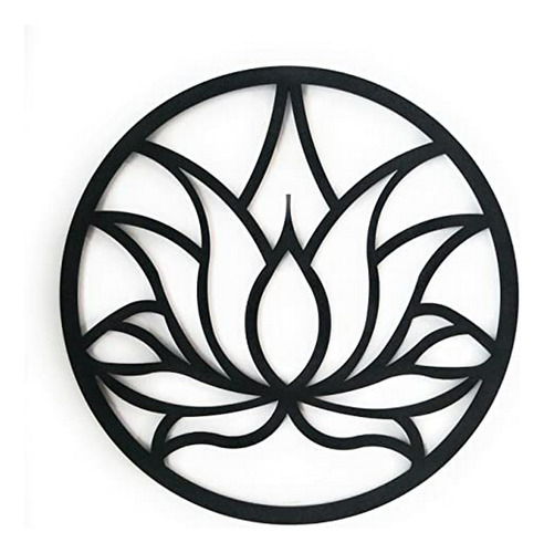 Arte De Pared De Metal Con Flor De Loto, Decoración De Pared