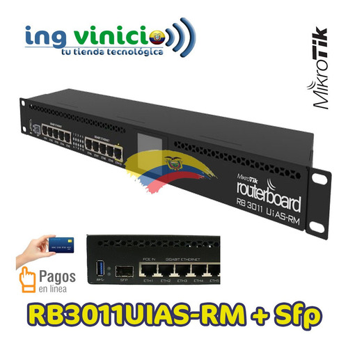 Router Board Mikrotik Rb3011uias-rm 10 Puertos Gigabit + Sfp