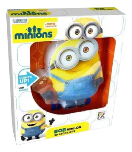 Luminaria Minions Bob Mini On Exclusive Movie 3d Deco Light