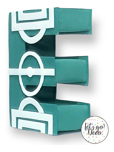 Letras 3d Futbol | Candy Bar Souvenir Centro De Mesa