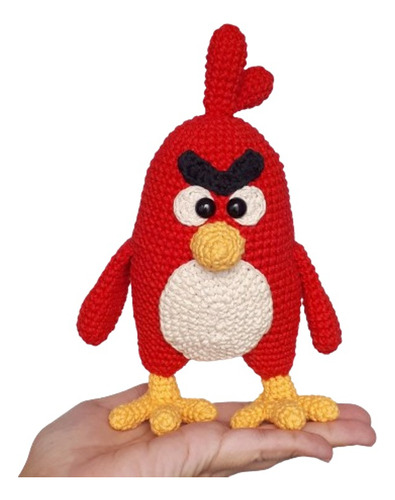 Muñeco Red Angry Birds Amigurumi Tejido - Pipelino