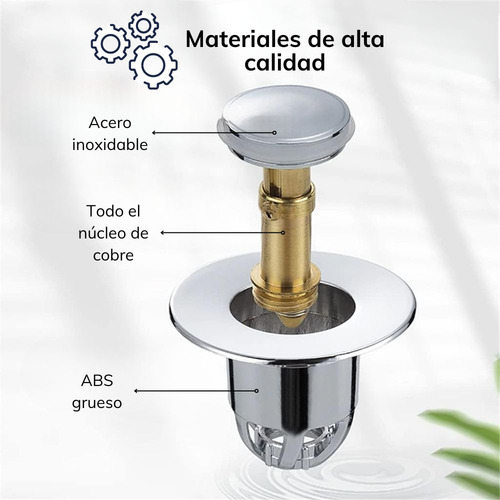 Tapón Núcleo Rebote Cobre Ducha Fregadero Lavabo Lavamano