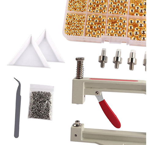 Prensa Manual Pearl Setter Tool Nails Rivet Studs Amarillo