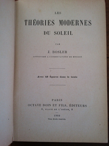Imagen 2 de 3 de Théories Modernes Du Soleil - J. Bosler
