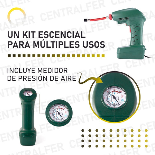 Compresor De Aire Portátil 12v Automóvil Inflador Manometro