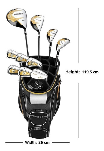 Imagen 10 de 10 de Set Completo Spalding Golf Molitor Mens 16 Piezas