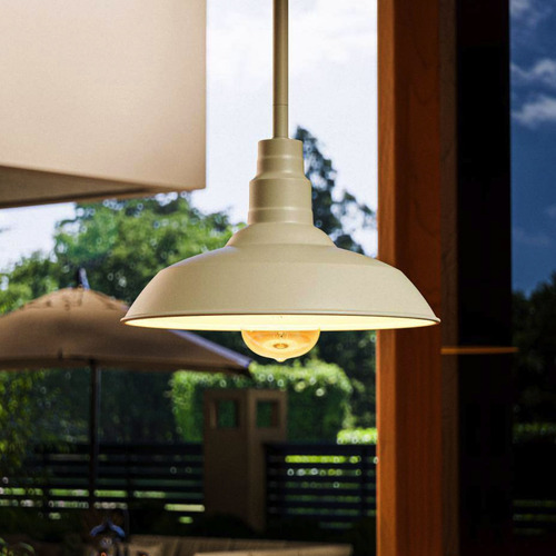 Lampara De Techo Para Exterior 10'' Mini Colgante Ajustable Estructura Plateado