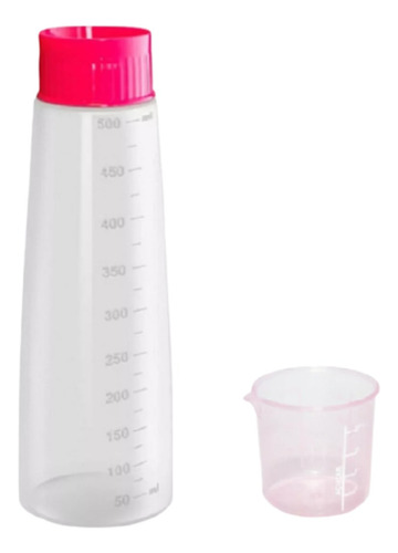 Kit 3 Garrafa Para Molhar Bolo 500ml Copo Medidor Umidecer Cor Transparente