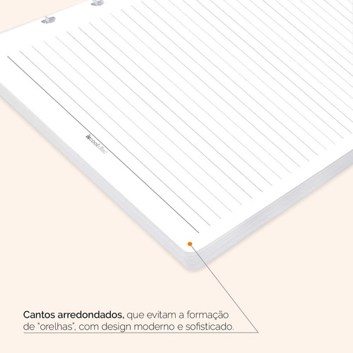 Refil Caderno Disco Inteligente Pautado Classic 100 F 90g G Cor Branco