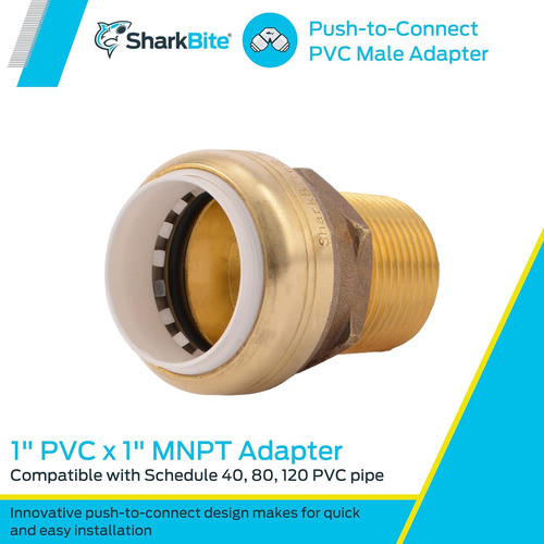 Shatg # - Conector Macho De 1/2 De Pvc X 1/2 Mnpt, 2....