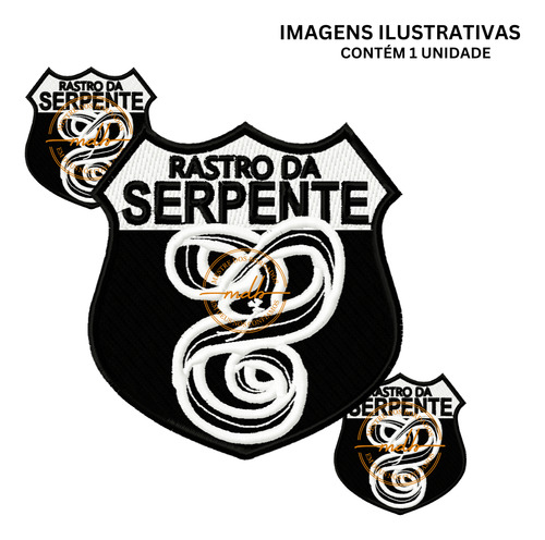 Patche Bordado Serra Rastro Da Serpente (6,5x7cm) Rastro Da Serpente