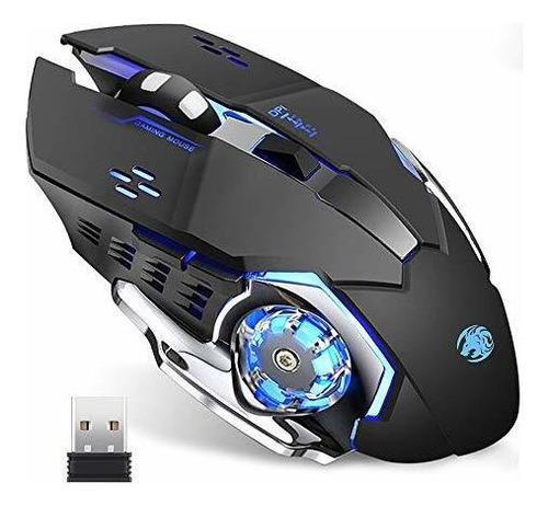 Mouse Gamer Óptico Inalámbrico Recargable 2.4g Led