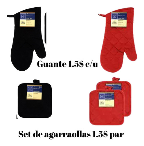 Set De Agarraollas, Guantes, Lenceria Cocina,home Collection