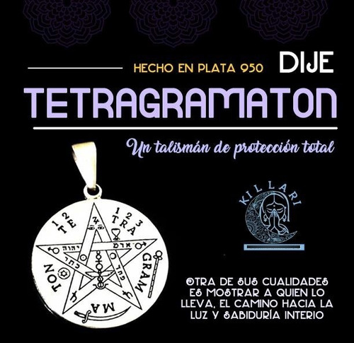 Dije Tetragramaton Plata 950