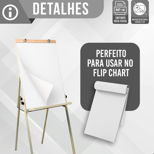 Bloco De Folhas P/ Flip Chart Cavaletes De Pintura 20 Folhas