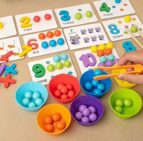 Juego Montessori Matemáticas Didáctico De Madera Motricidad