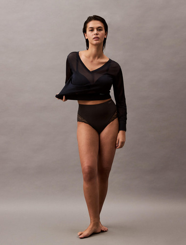 Slips Calvin Klein Negro De Mujer Shapewear Sensual Stretch